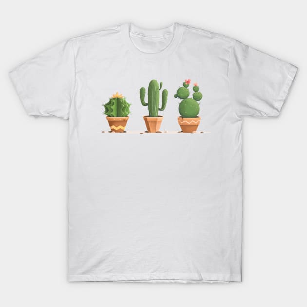 Cute Cactuses T-Shirt by lanaxxart